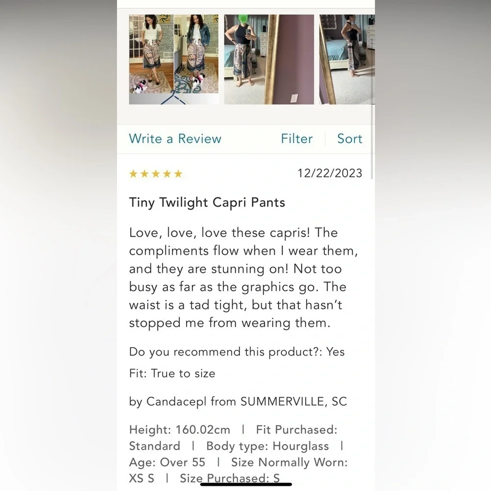 Anthropologie NWT Tiny Twilight Capri Pants size S. - Picture 7 of 16